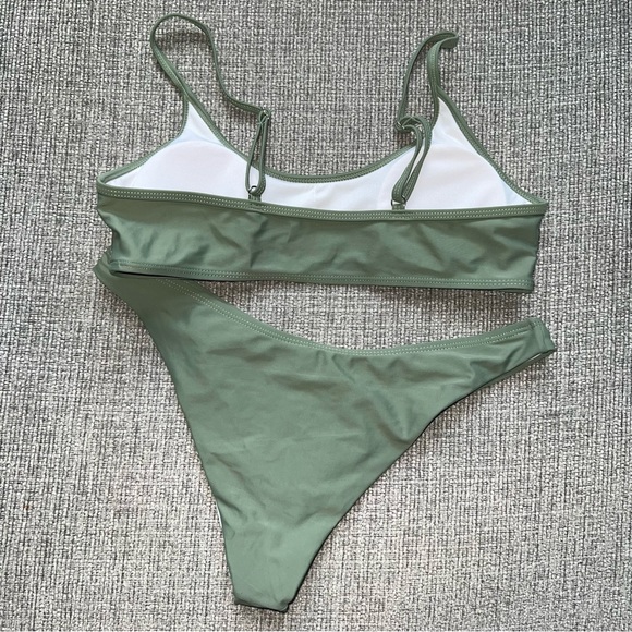 SOLD | Sage Green 2 Piece Bikini Lightly Padded Sexy Swimsuit Set - Picture 4 of 5